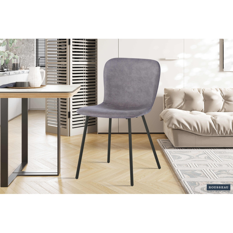 Chaise de salle à manger taupe en...