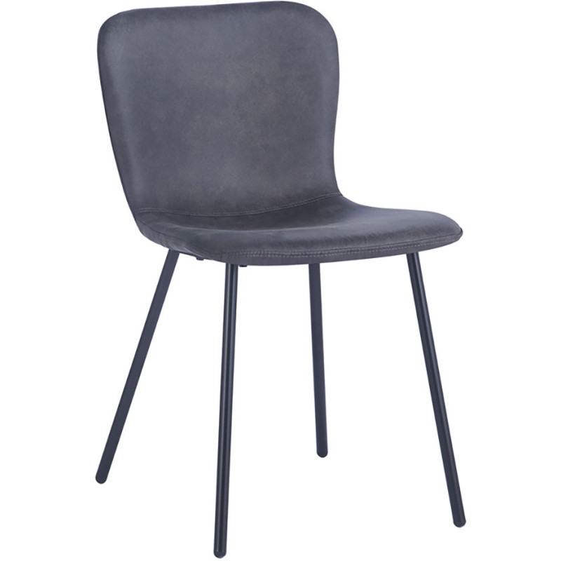 Chaise de salle à manger gris foncé...