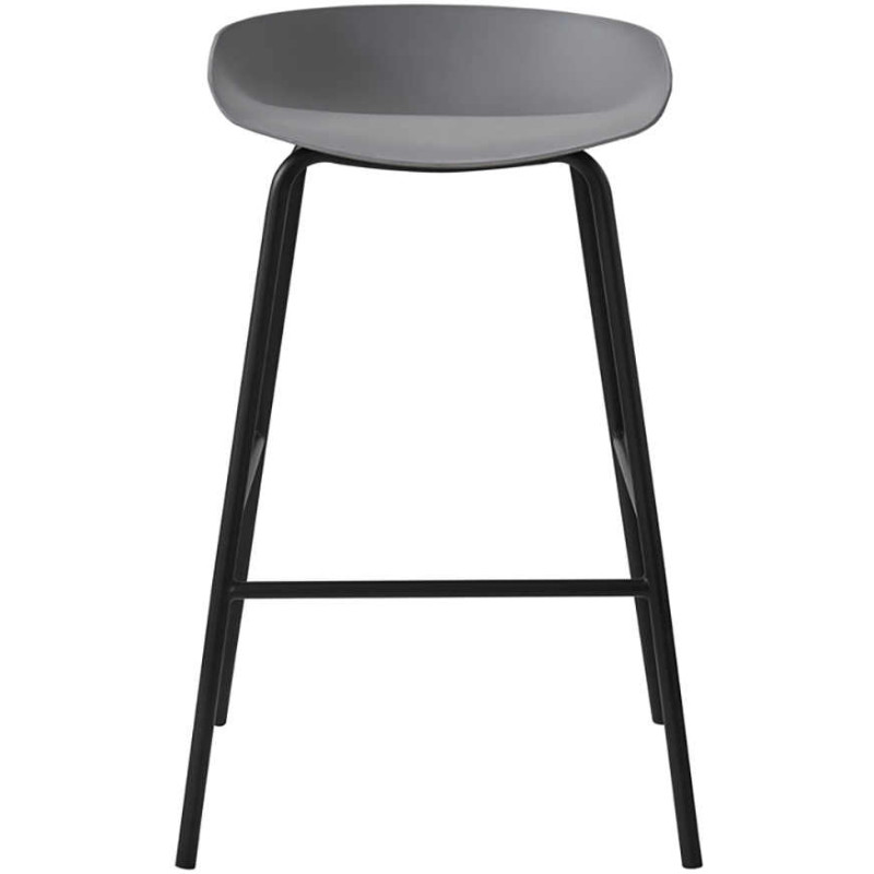 Tabouret de bar gris en polypropylène...