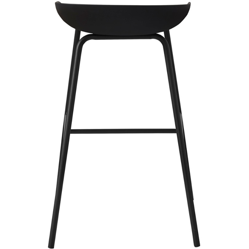 Tabouret de bar noir en polypropylène...