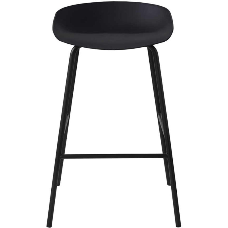 Tabouret de bar noir en polypropylène...