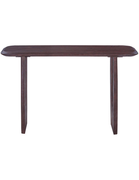 Console d’entrée ovale en manguier massif brun foncé 120x40x76 cm Braga