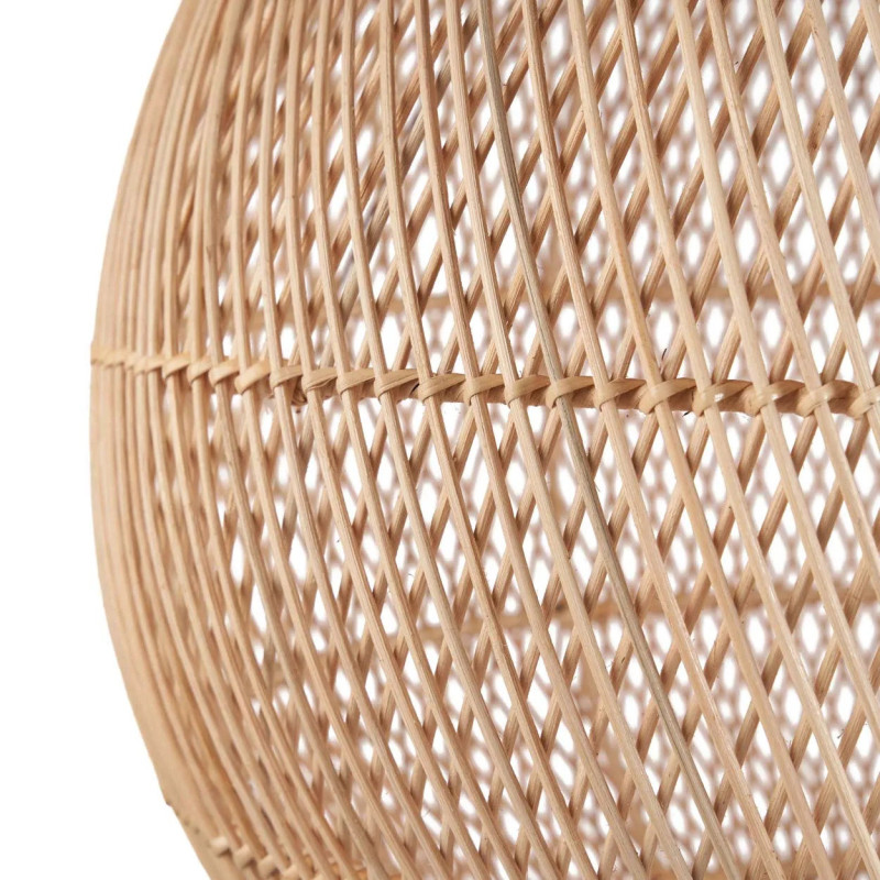 Abat-jour suspension boule en rotin...