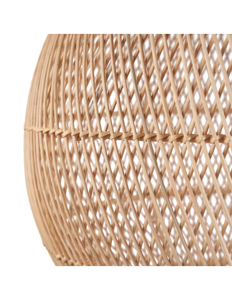Abat-jour suspension boule en rotin naturel 30x30x30 cm The Bubble
