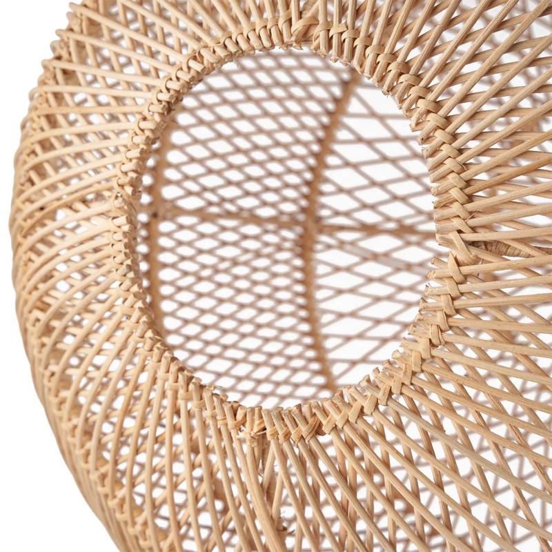 Abat-jour suspension boule en rotin...