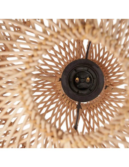 Abat-jour suspension boule en rotin naturel 30x30x30 cm The Bubble
