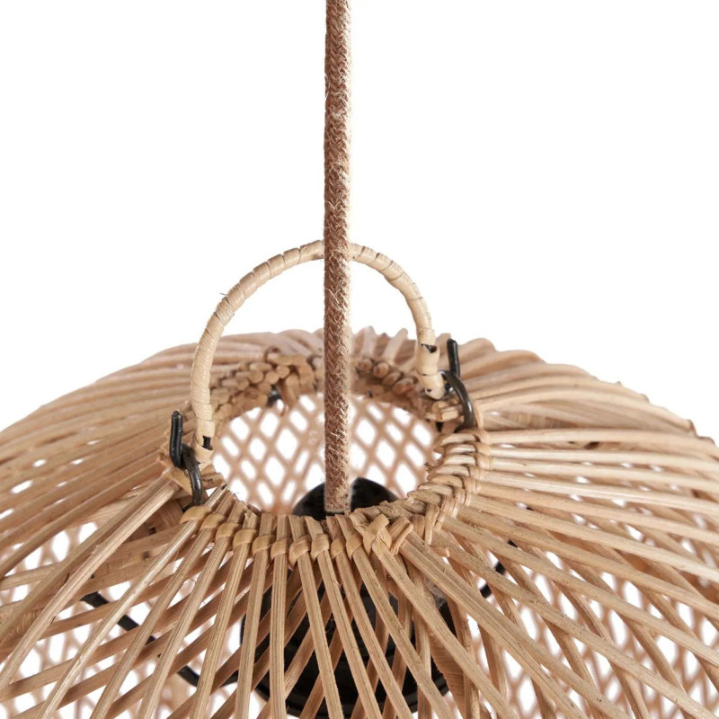 Abat-jour suspension boule en rotin...