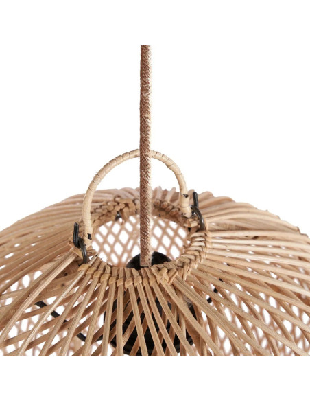 Abat-jour suspension boule en rotin naturel 30x30x30 cm The Bubble