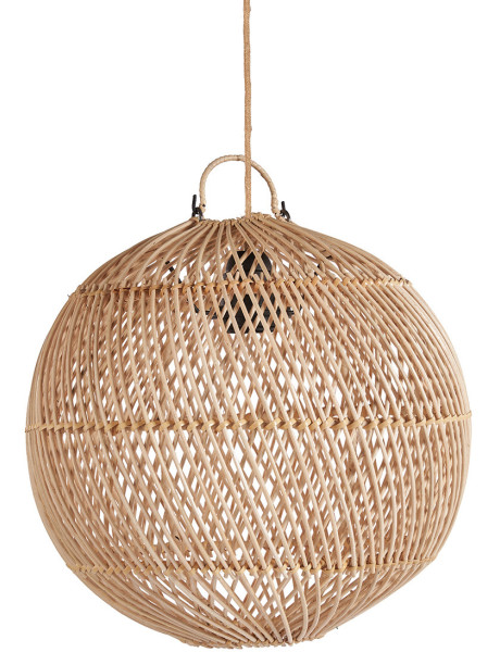 Abat-jour suspension boule en rotin naturel 30x30x30 cm...