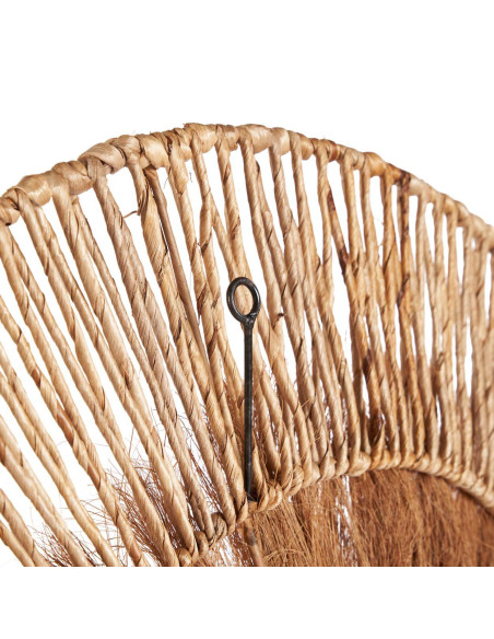 Décoration murale ronde en fibres de coco naturelles 90x5x90 cm The Lobo