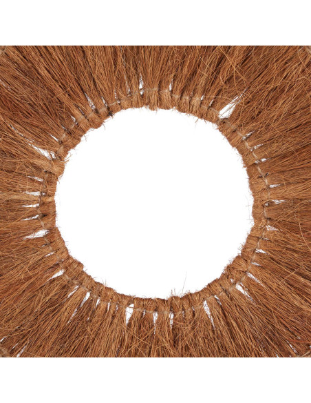 Décoration murale ronde en fibres de coco naturelles 90x5x90 cm The Lobo