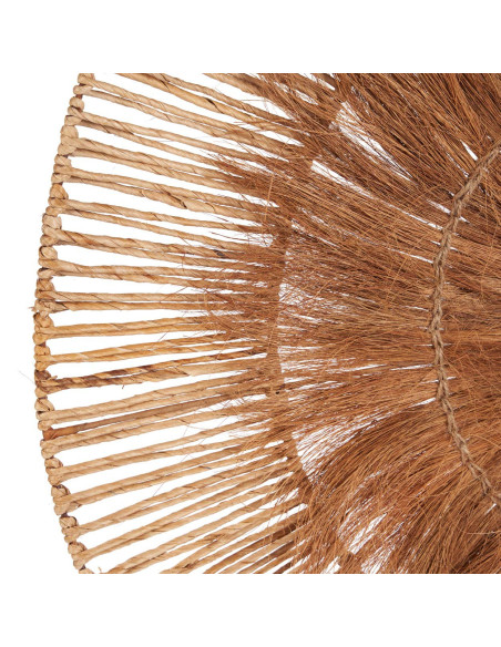 Décoration murale ronde en fibres de coco naturelles 90x5x90 cm The Lobo