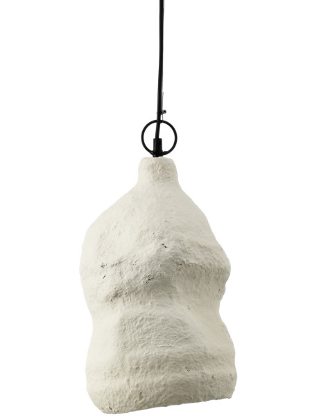 Abat-jour suspension organique en papier mâché blanc...