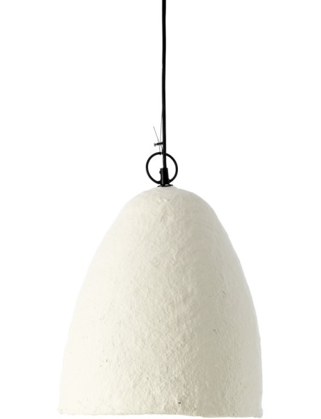 Abat-jour suspension cloche en papier mâché blanc...