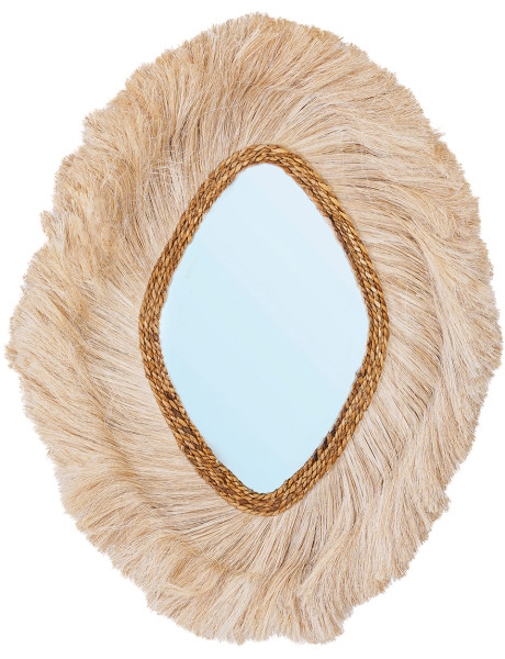 Miroir mural organique en fibres naturelles 100x80 cm The La Duchessa