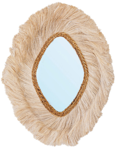 Miroir mural organique en fibres naturelles 100x80 cm The La Duchessa