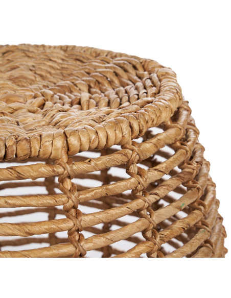 Tabouret panier en feuilles de palmier naturelles 48x48x45 cm The Gustih