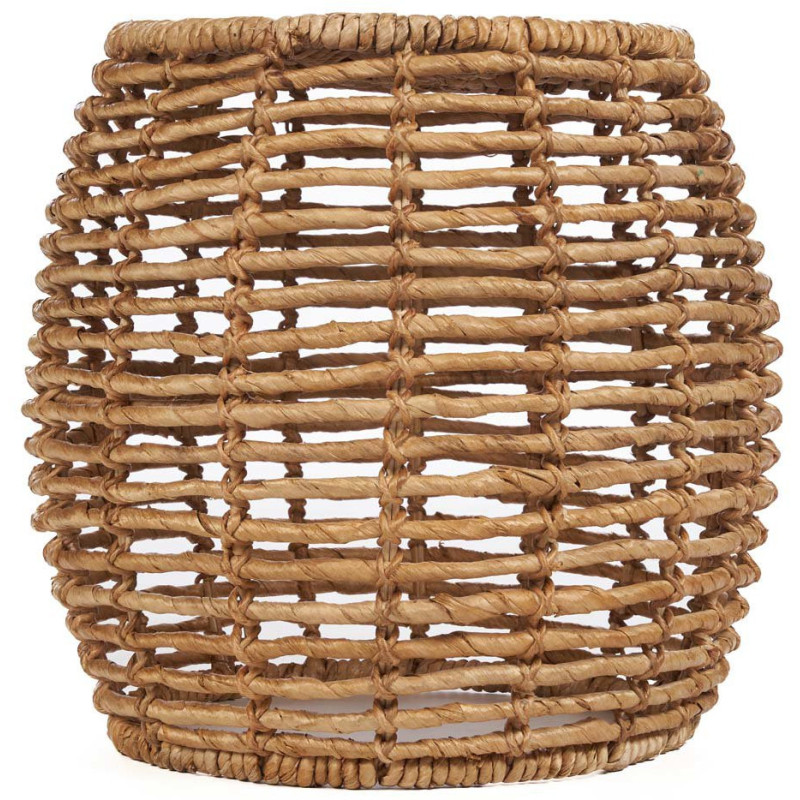 Tabouret panier en feuilles de...