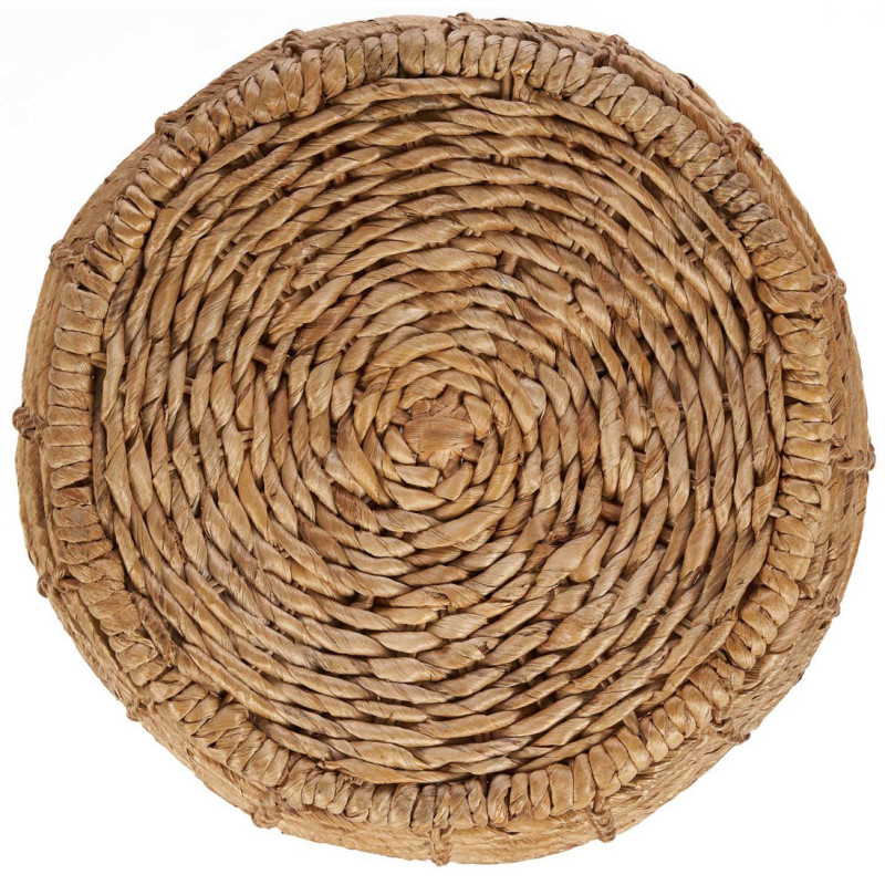 Tabouret panier en feuilles de...
