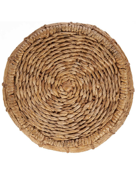 Tabouret panier en feuilles de palmier naturelles 48x48x45 cm The Gustih