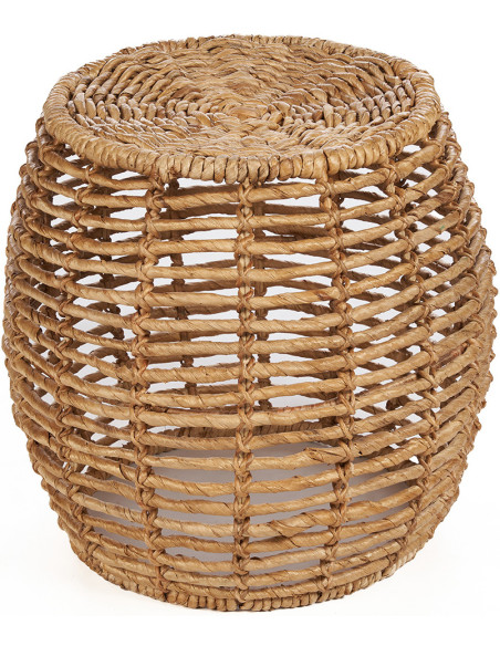 Tabouret panier en feuilles de palmier naturelles 48x48x45 cm The Gustih