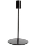 Bougeoir rond en métal noir 10x10x20 cm Pillar