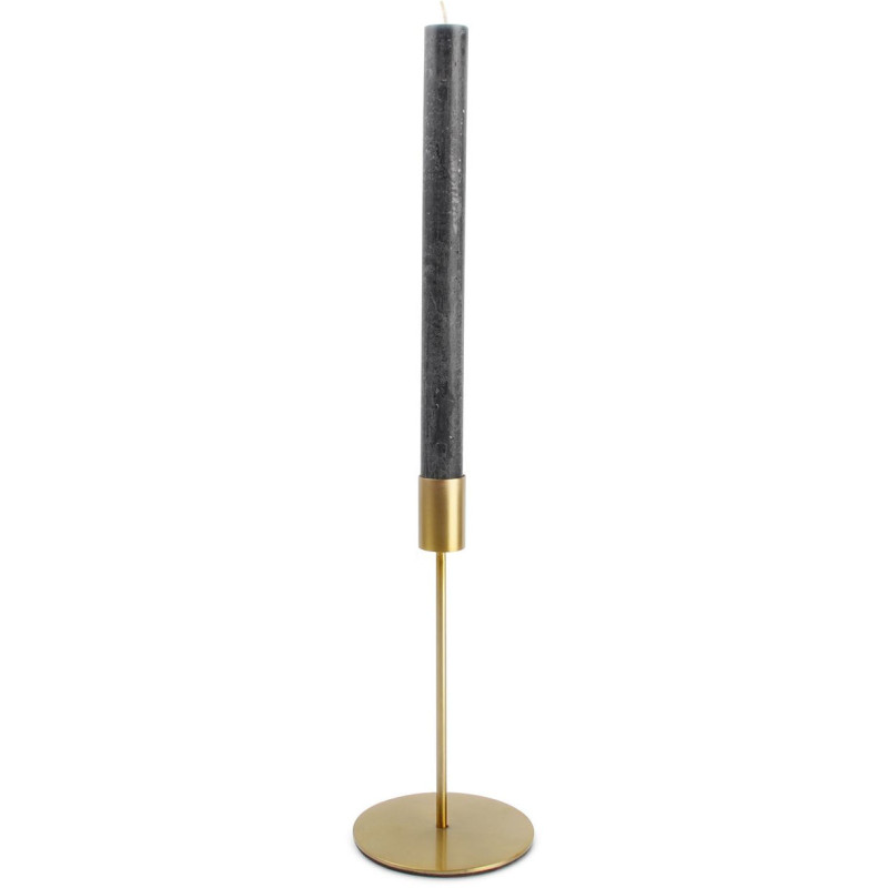 Bougeoir rond en métal doré 10x10x20...