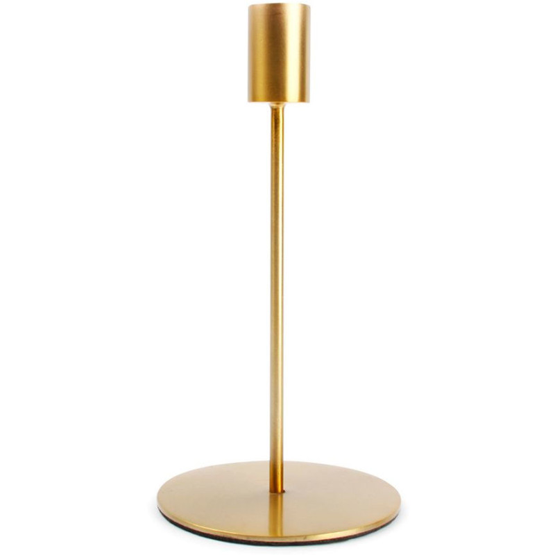 Bougeoir rond en métal doré 10x10x20...