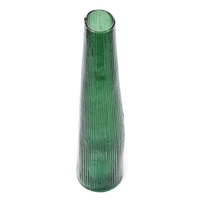 Vase soliflore en verre vert foncé...