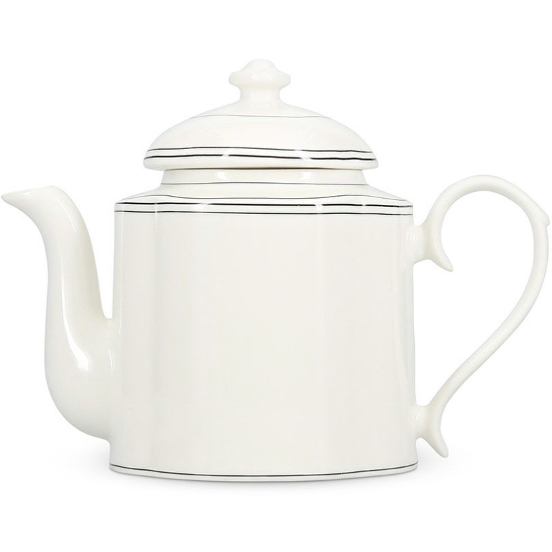 Théière en porcelaine blanche liseré...