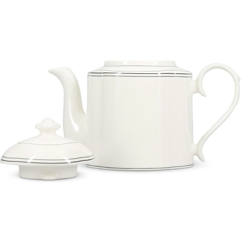 Théière en porcelaine blanche liseré...