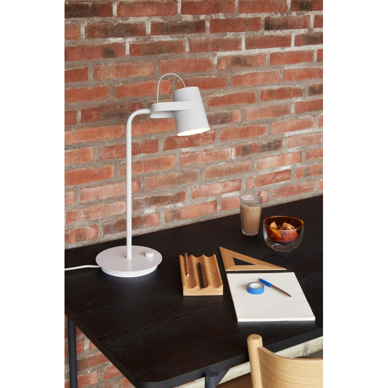 Lampe de bureau gris clair en fer...