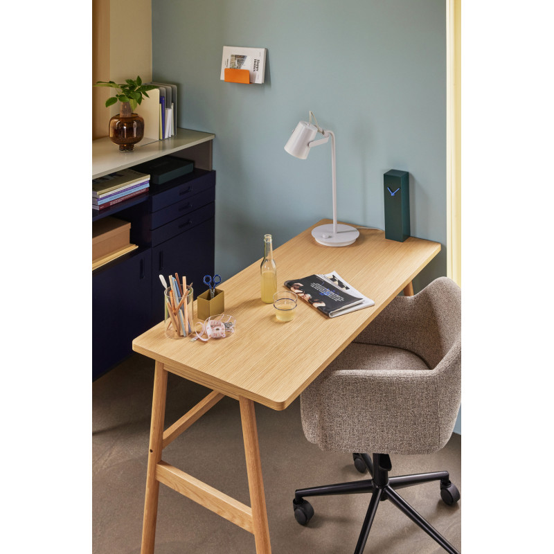 Lampe de bureau gris clair en fer...