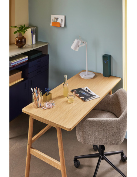 Lampe de bureau gris clair en fer dimmable 35x20x54 cm Ardent