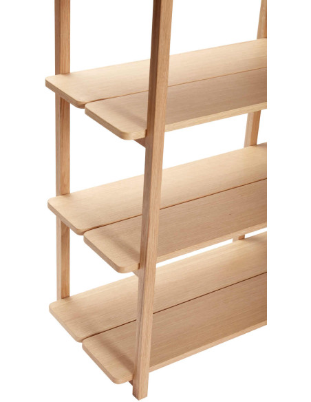 Étagère bibliothèque double en chêne naturel FSC 150x45x150 cm Panorama