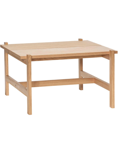 Table basse carrée chêne naturel FSC 80x80x47 cm Dash