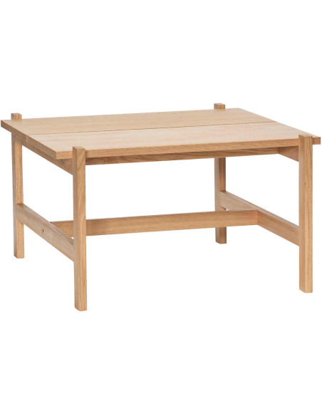 Table basse carrée chêne naturel FSC 80x80x47 cm Dash