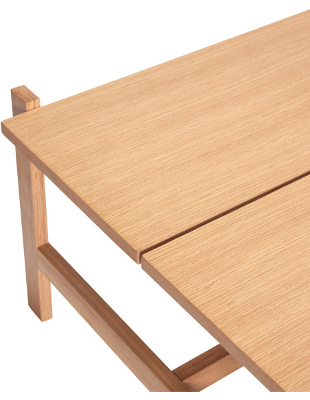 Table basse carrée chêne naturel FSC 80x80x47 cm Dash