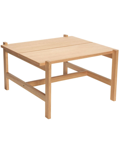 Table basse carrée chêne naturel FSC 80x80x47 cm Dash
