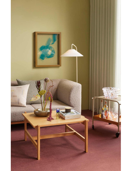 Table basse carrée chêne naturel FSC 80x80x47 cm Dash