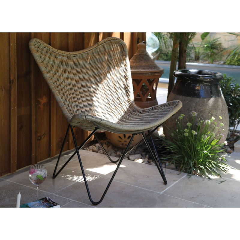 Lot de 2 fauteuils de jardin en...