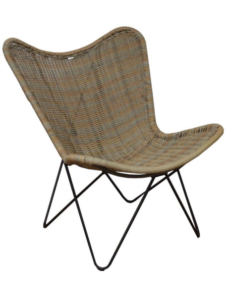 Lot de 2 fauteuils de jardin en résine tressée gris...
