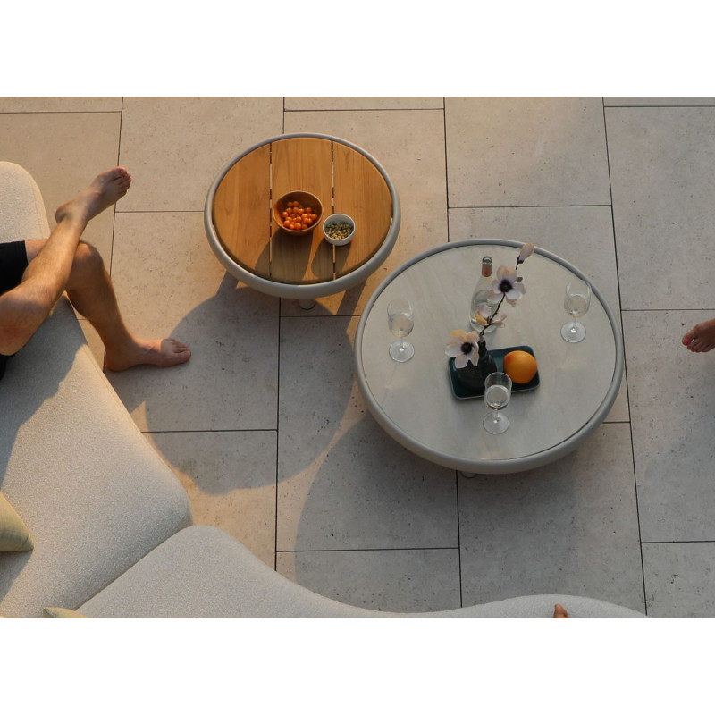 Table basse de jardin ronde teck FSC...
