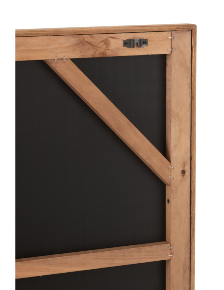 Tableau mural en relief bois de pin et toile blanc 82x4x122 cm John