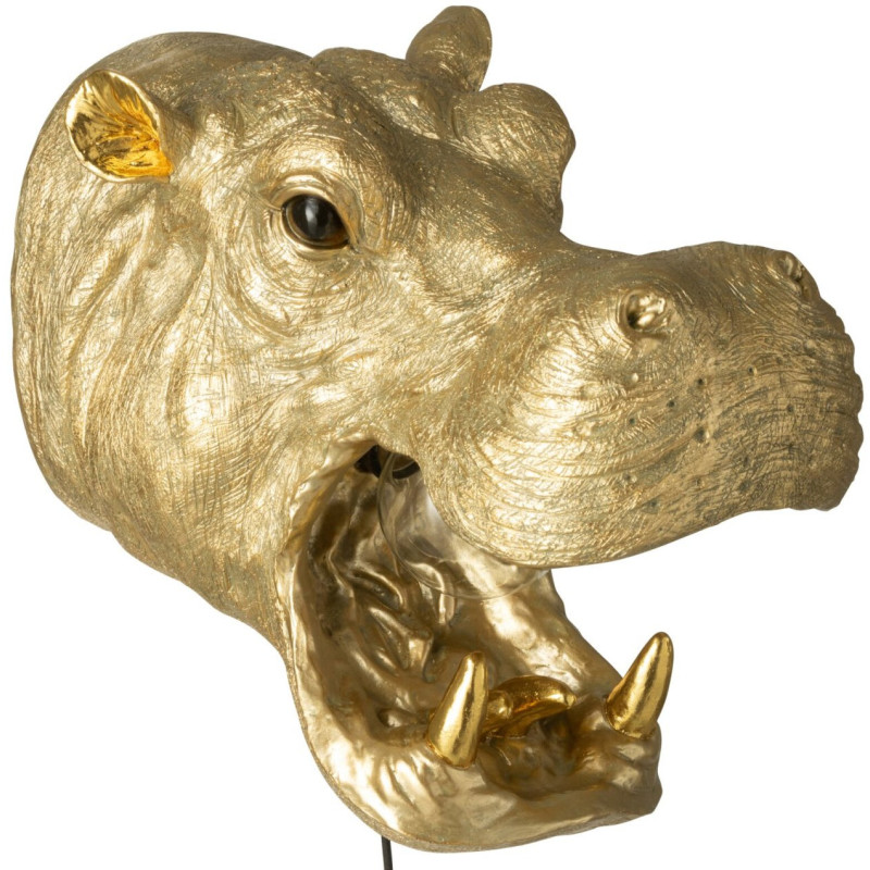 Applique murale tête d’hippopotame en...