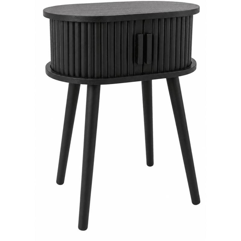 Table d’appoint ovale à rangement en...