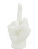 Bougie doigt d’honneur en cire blanche 10x9x17 cm Middle Finger