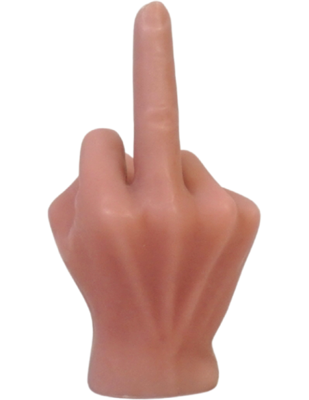 Bougie doigt d’honneur en cire rose 10x9x17 cm Middle Finger