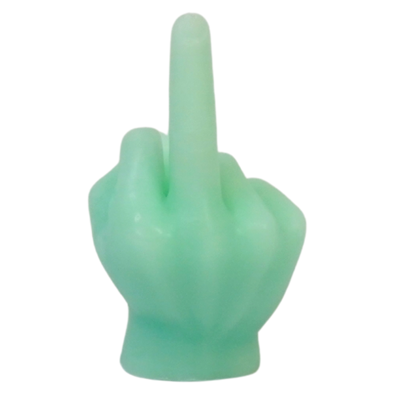 Bougie doigt d’honneur en cire menthe...