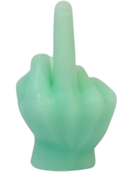 Bougie doigt d’honneur en cire menthe 10x9x17 cm Middle Finger